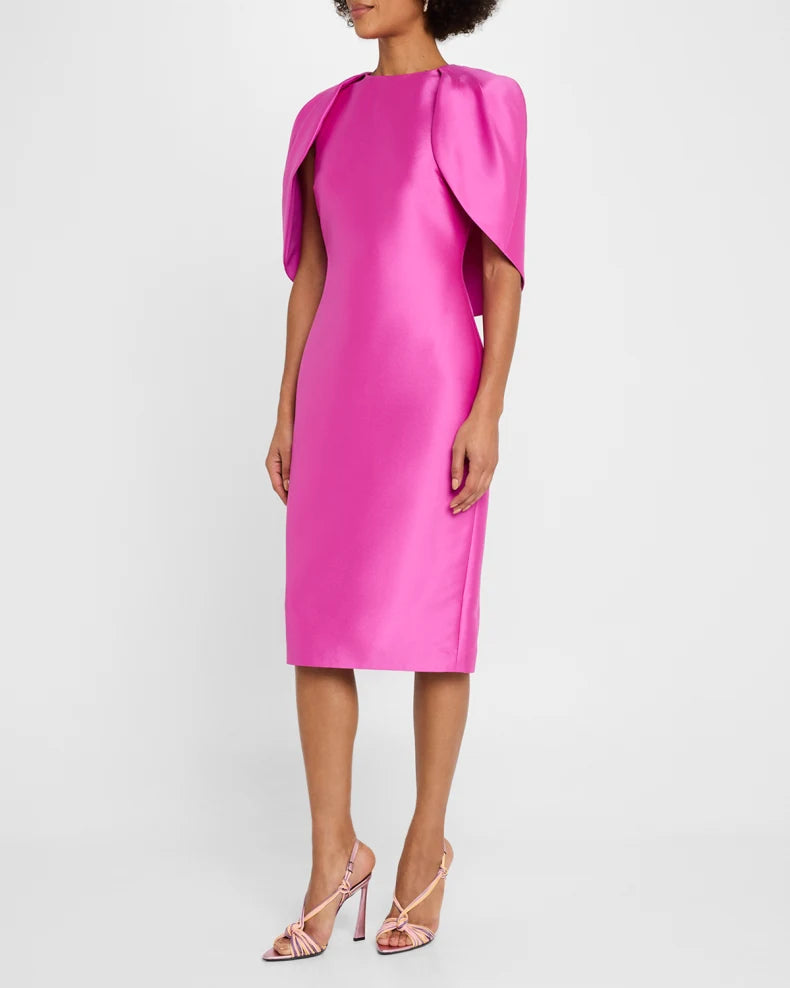 Mikado Cape Sheath Dress Charming and unique design Beautiful generous simple