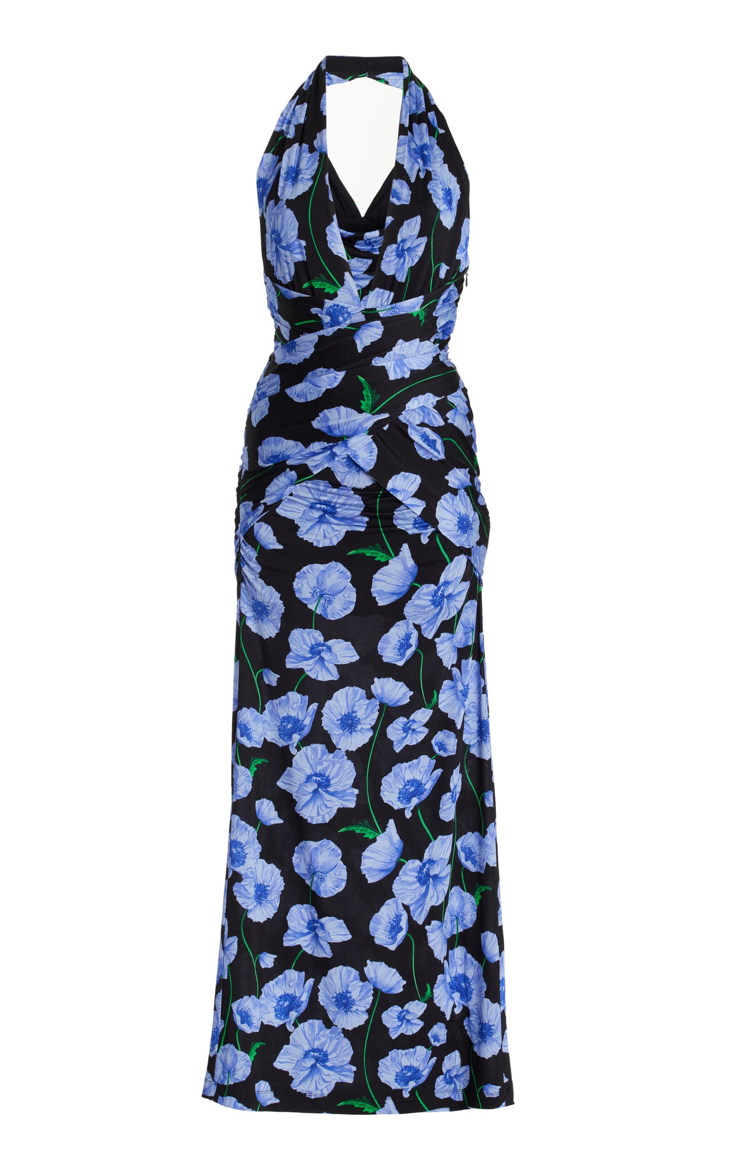 Ruched Jersey Halter Midi Dress Full of charm simple and atmospheric