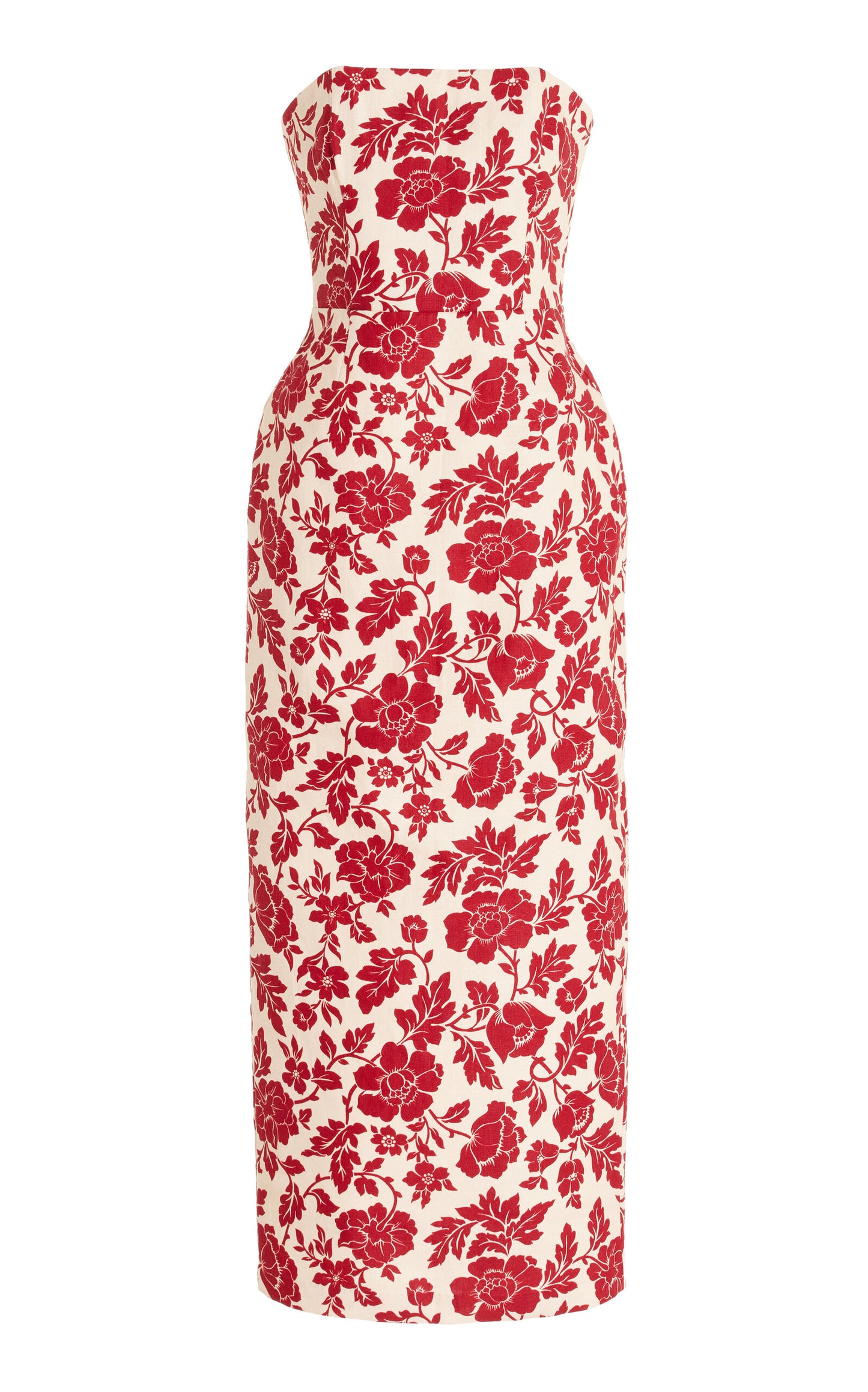 Exclusive Romeo Bow-Detailed Linen Midi Dress Full of charm simple and atmospheric