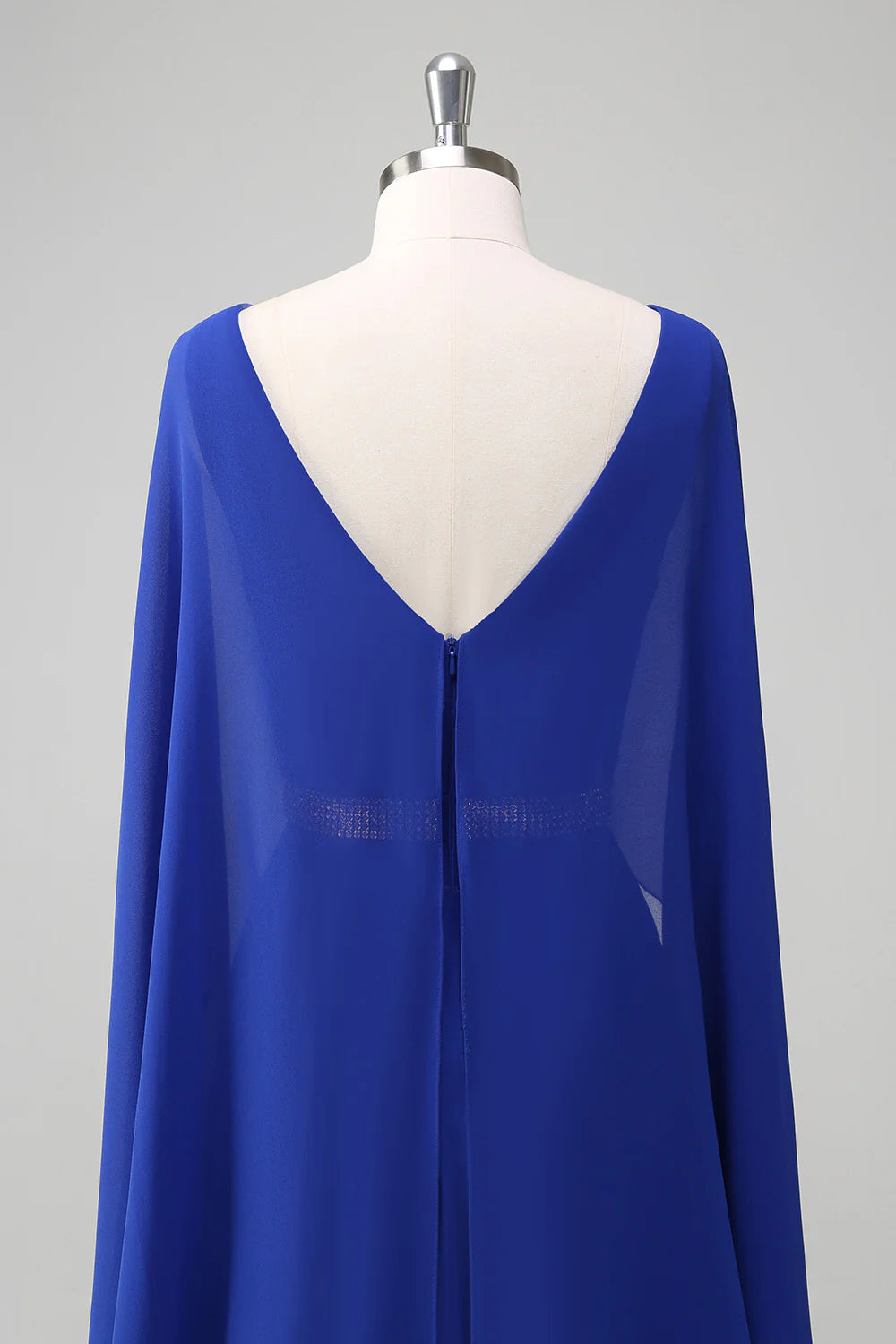 A-Line V Neck Ruched Long Mother of the Bride Dress with Beading