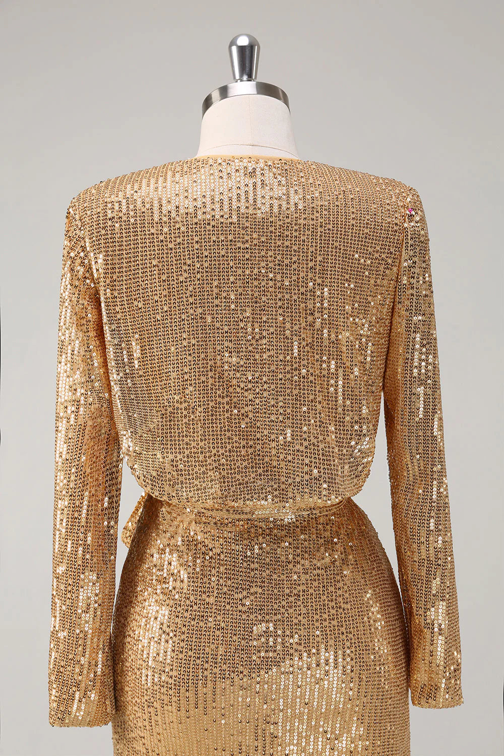 Bodycon Golden V Neck Short Tight Party Dress