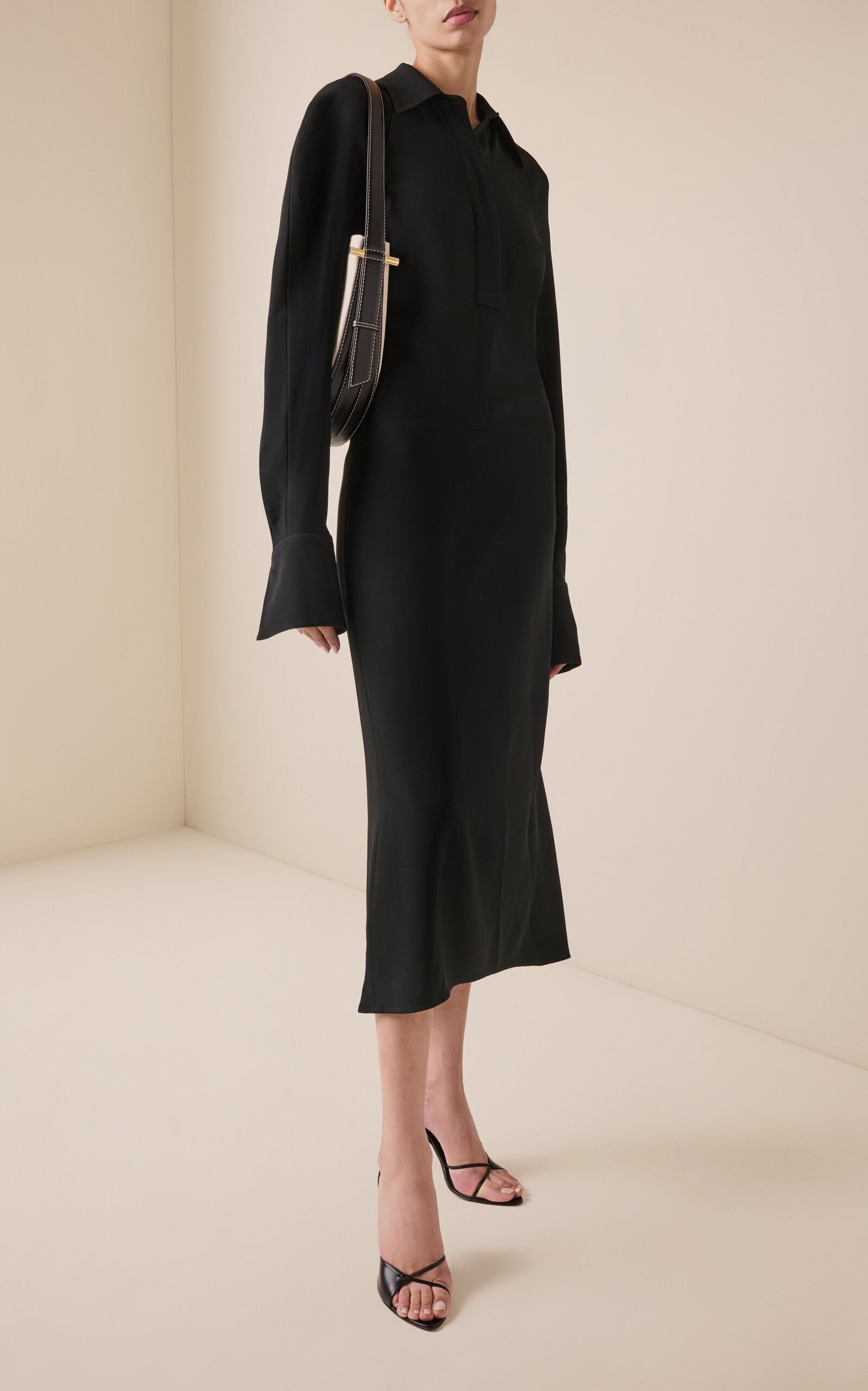 Polo Crepe Midi Dress Polo Full of charm simple and atmospheric