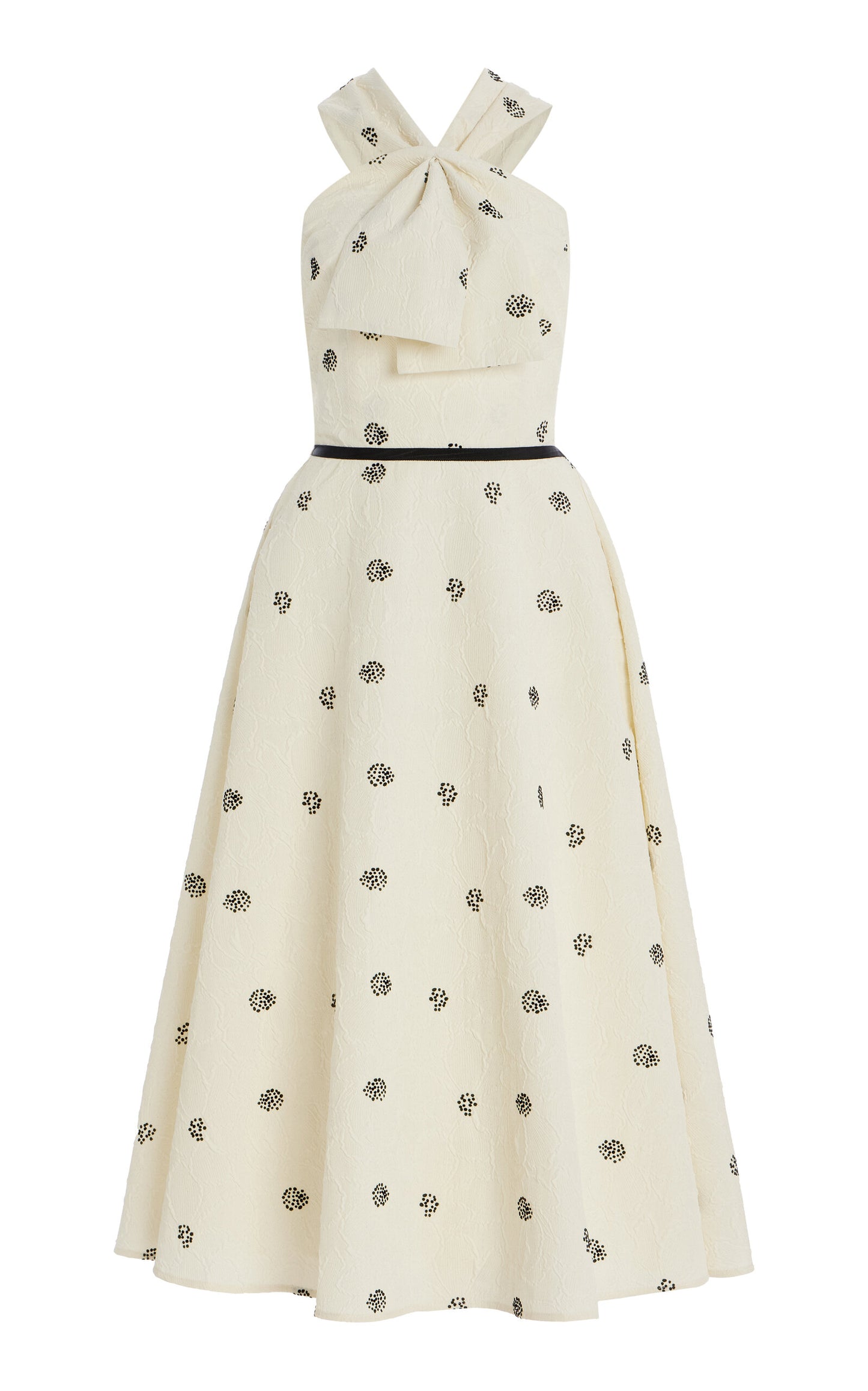 Jacquard Midi Dress Full of charm simple and atmospheric
