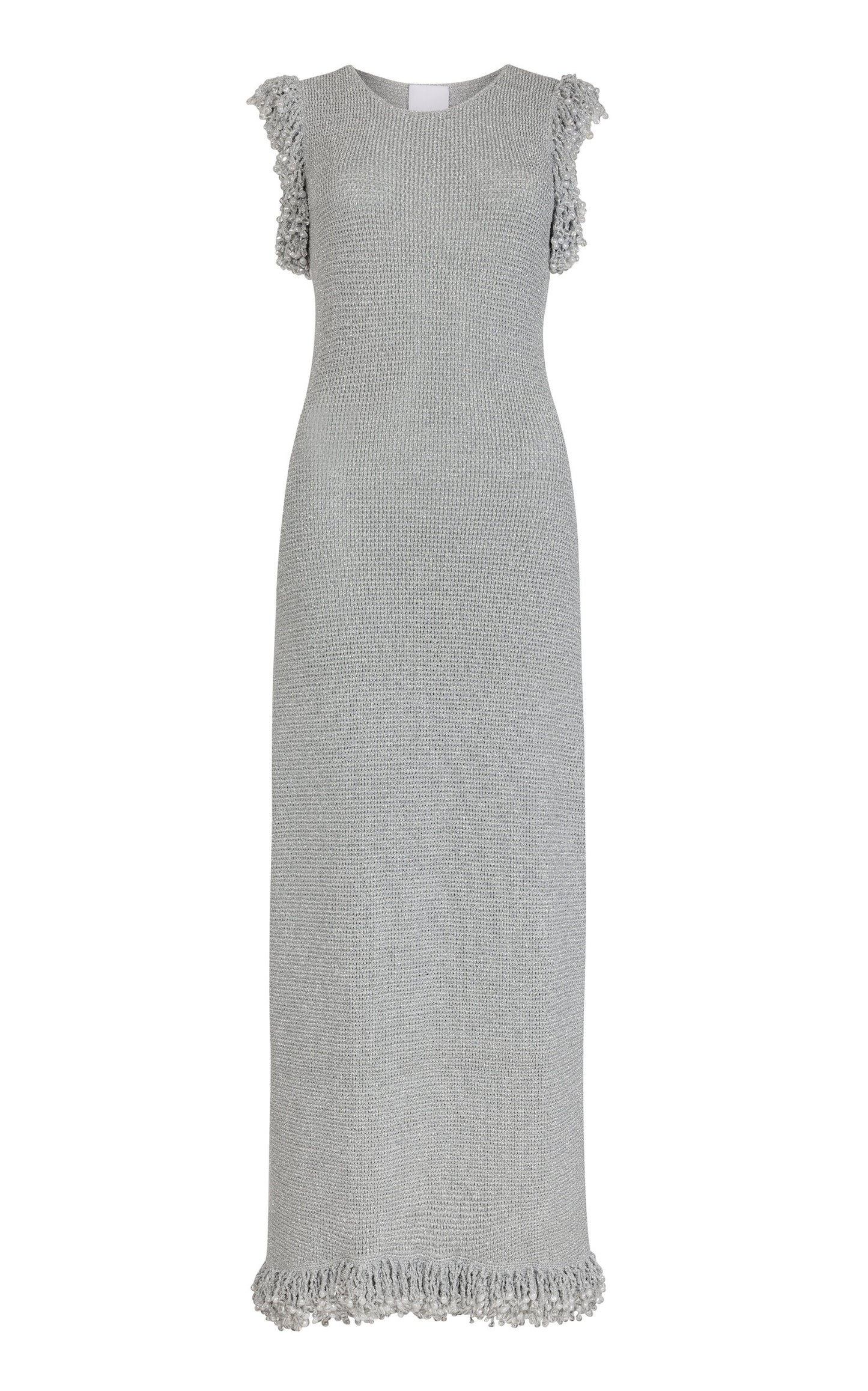 Fringed Knit Maxi Dress Simple gentle beautiful and grand