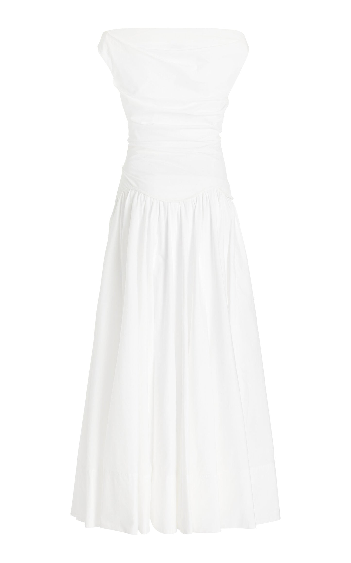 Knit-Cotton Midi Dress Full of charm simple and atmospheric