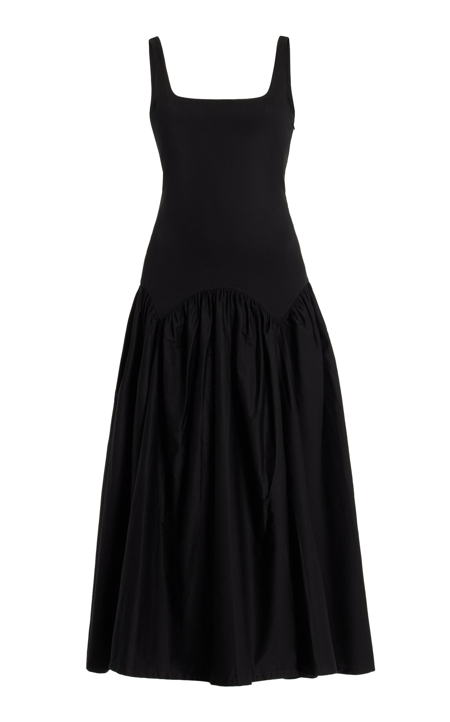 Exclusive Lace-Up Cotton Midi Dress Full of charm simple and atmospheric