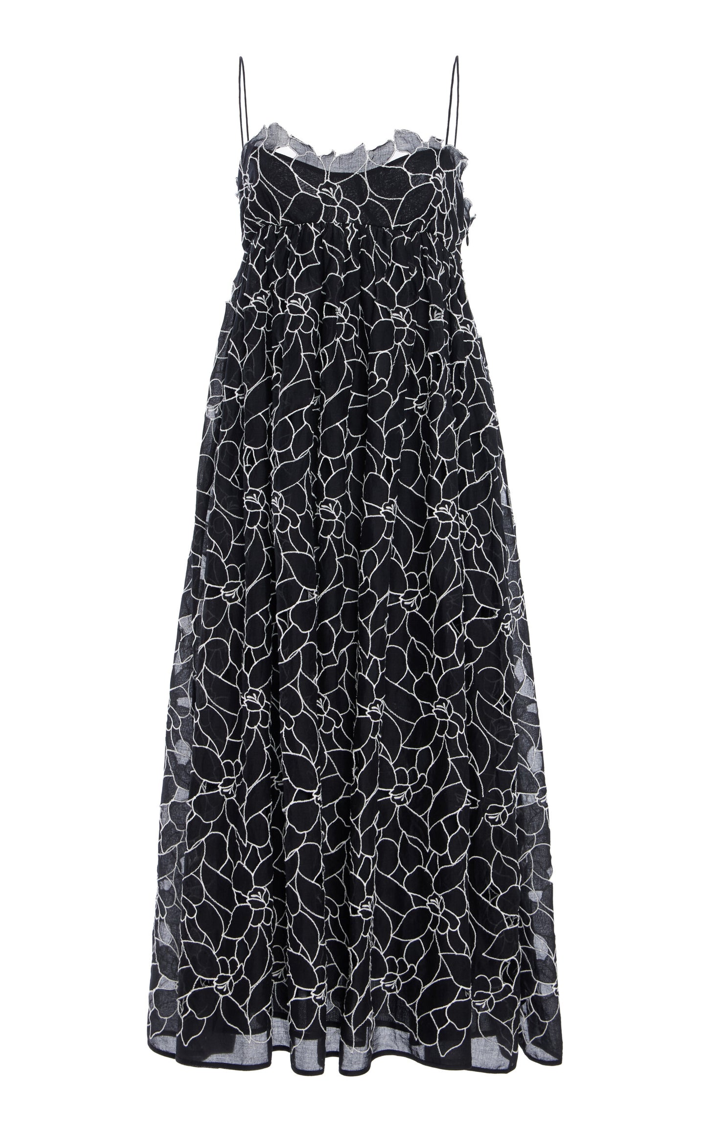 Cotton Voile Maxi Dress Full of charm simple and atmospheric