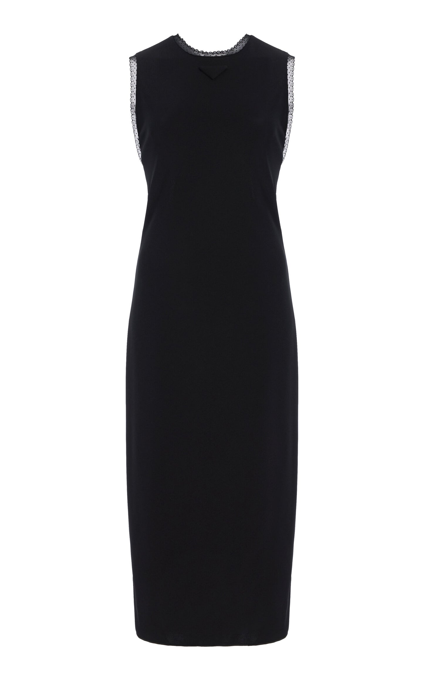 Lace-Trimmed Crepe Midi Dress Full of charm simple and atmospheric