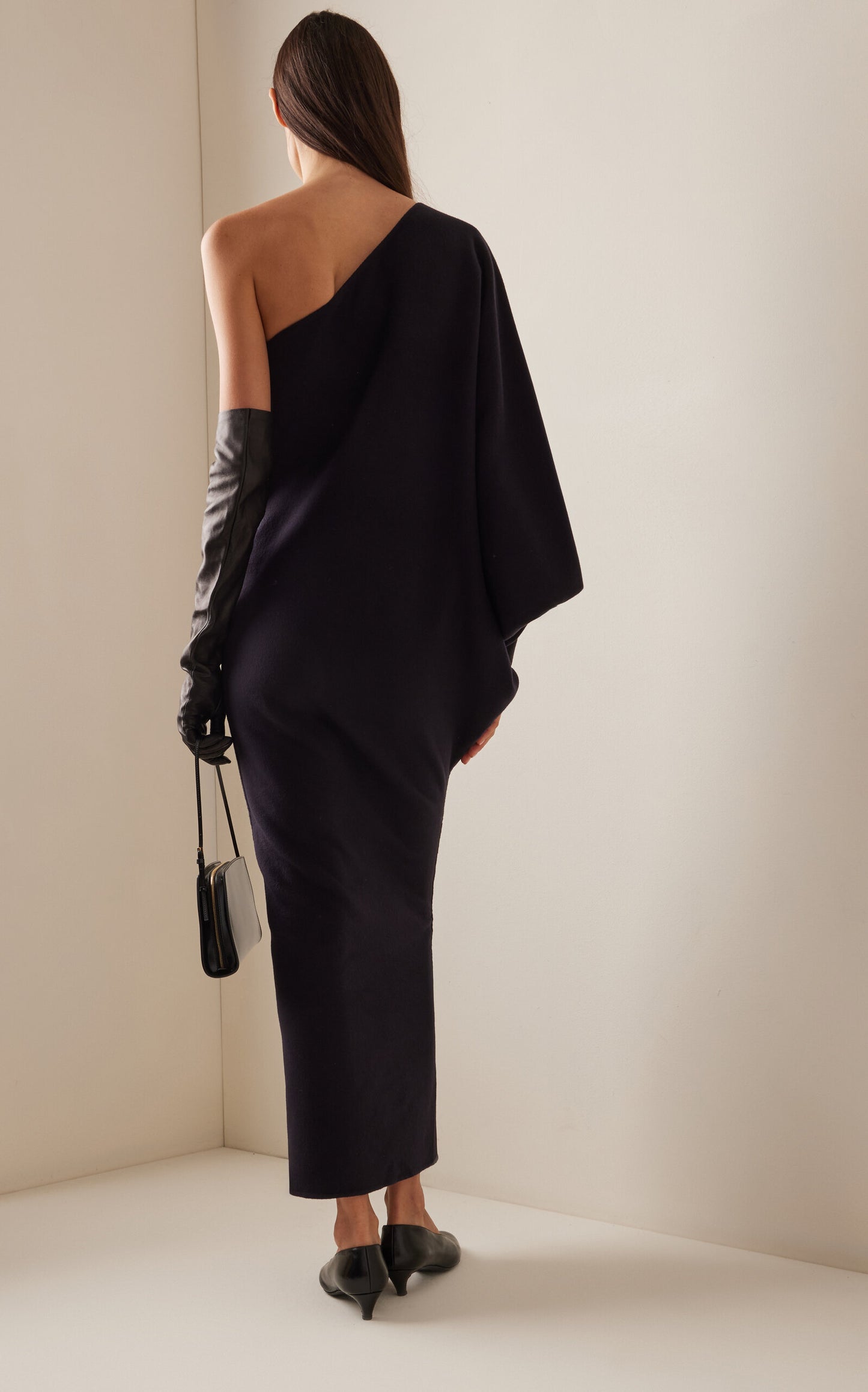 Asymmetric Cashmere Maxi Dress Simple gentle beautiful and grand