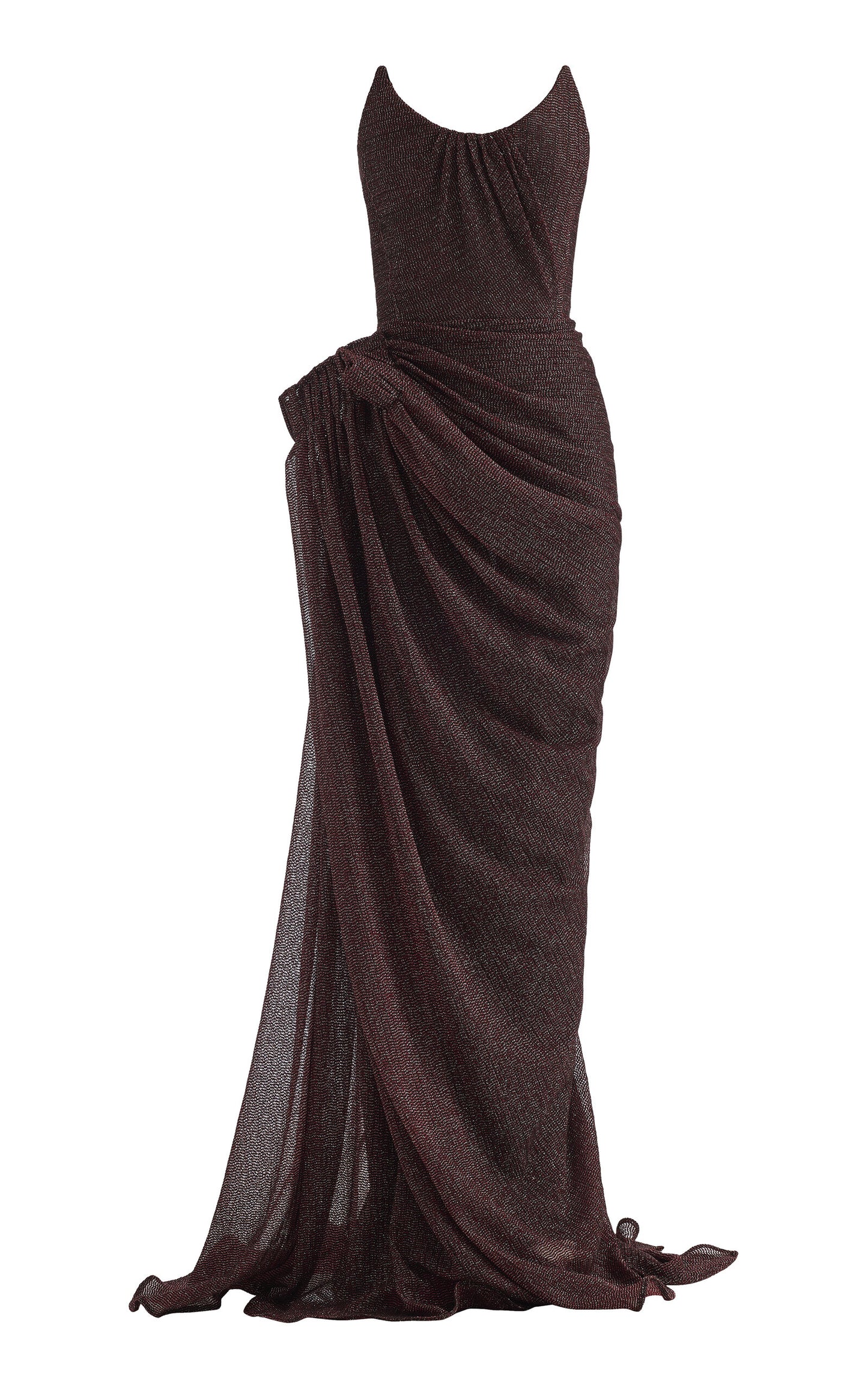 Riedel Flounce Satin Gown Gentle beautiful and grand