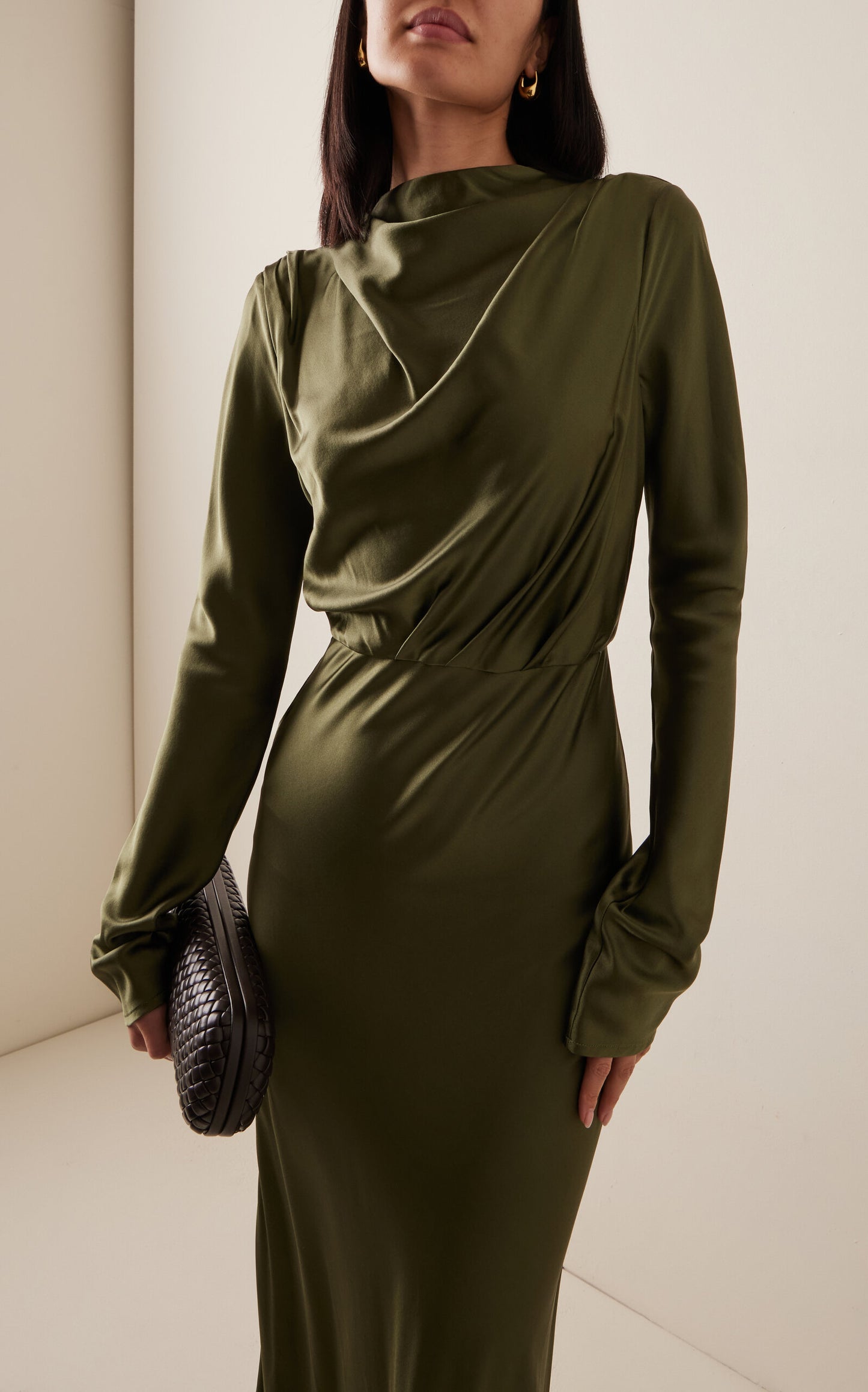 Party Dresses Lucien Draped Silk Maxi Dress Gentle beautiful and grand