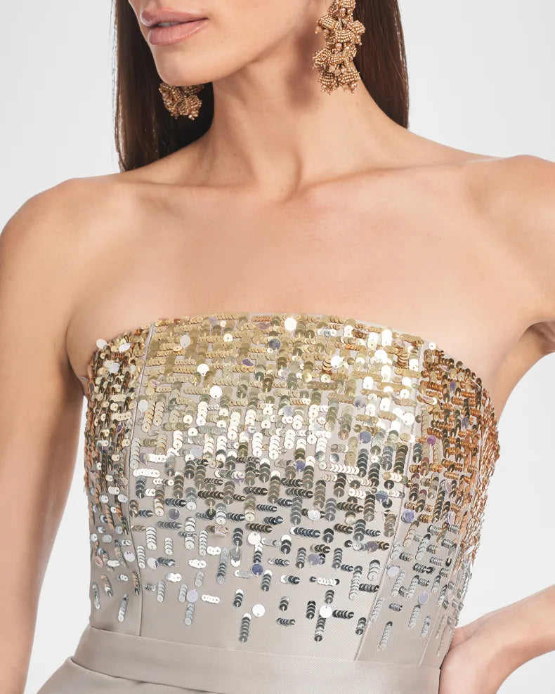 Phaedra Strapless Sequin Degrade Gown Charming and unique design Beautiful generous simple