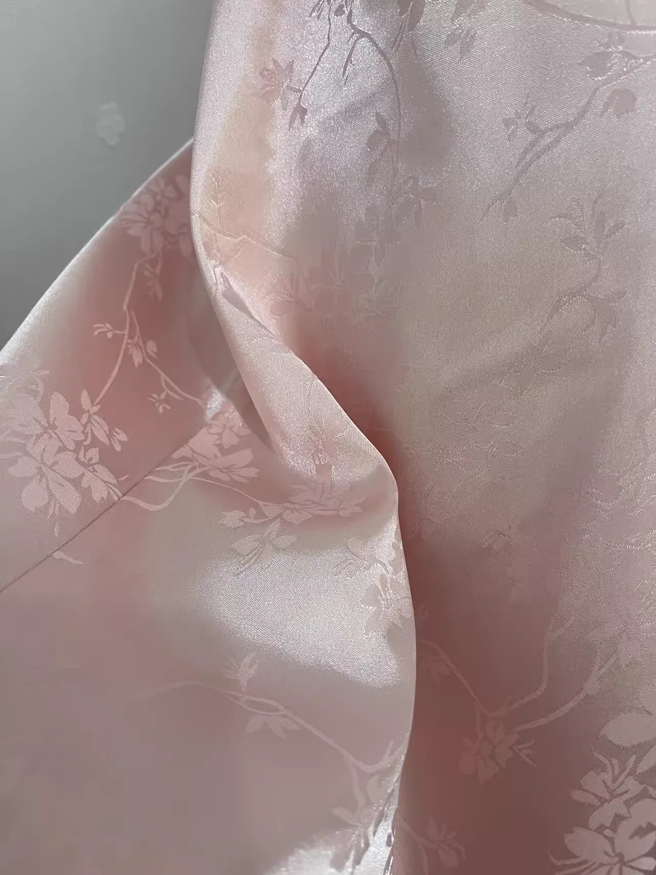 Sexy A line Spagetti Straps Pink Satin Floral Vacation Dress Birthday Dresses simple gentle atmospheric and unique desi Bring summer colors to enhance whiteness