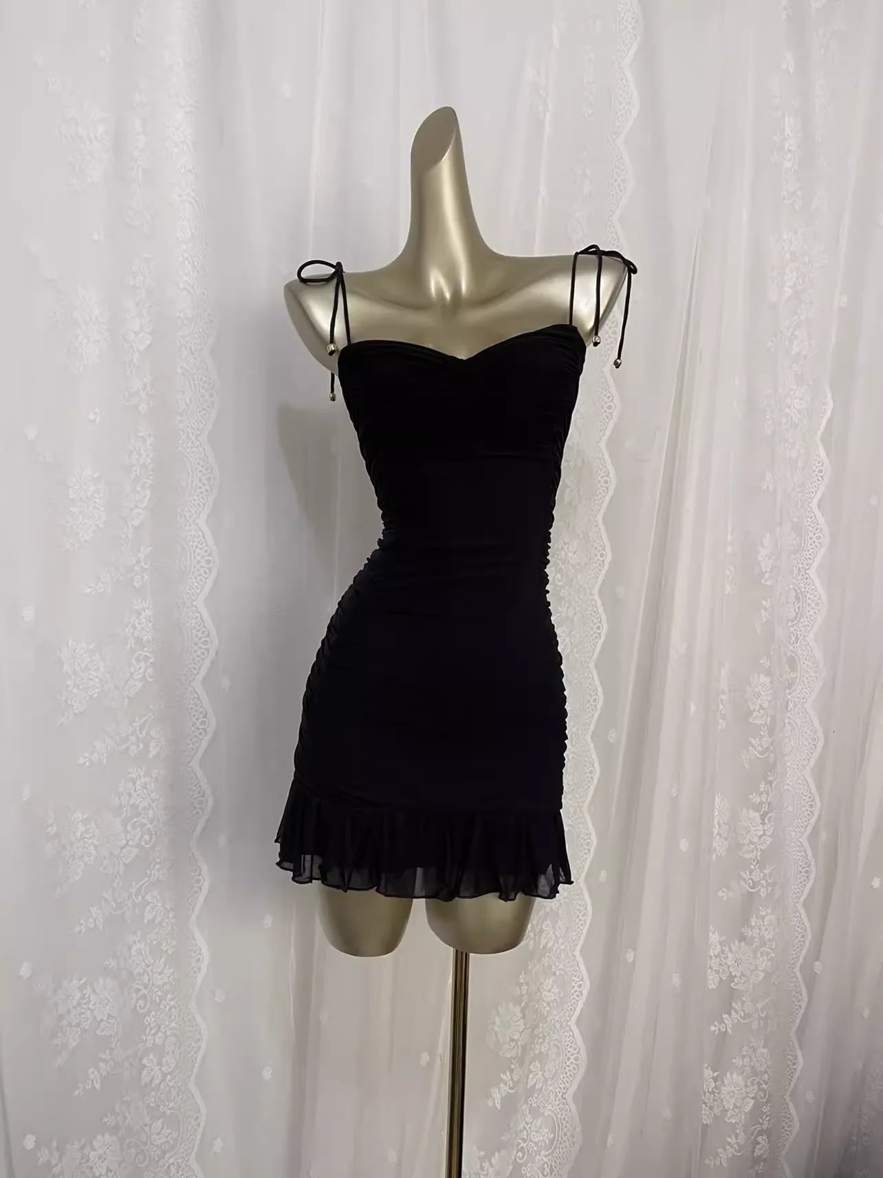 Sexy Sheath Straps Black Travel Vacation Dress Short Birthday Dress simple gentle atmospheric and unique desi Bring summer colors to enhance whiteness