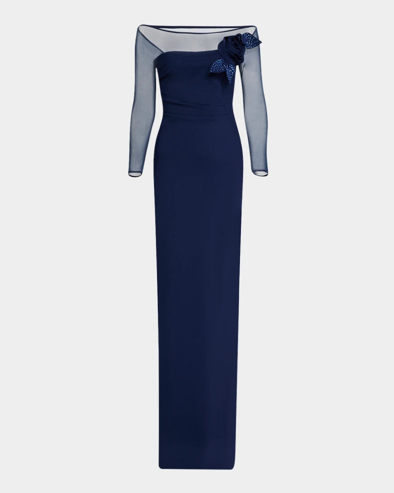 Saori Off-Shoulder Illusion Mermaid Gown Beautiful and charming simple and unique design