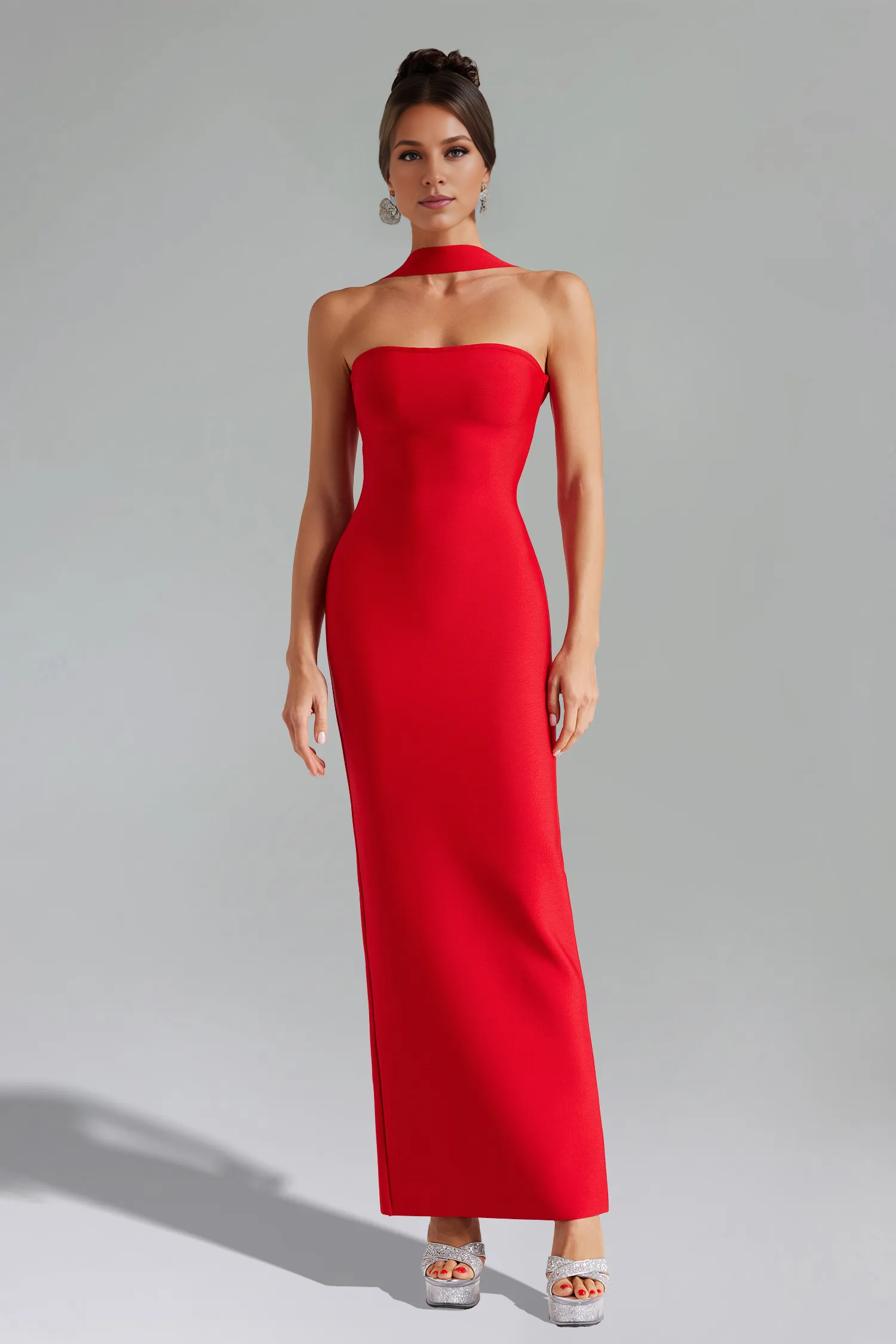 Rosee Sleeveless Bandage Midi Dress Simple gentle atmospheric and unique design