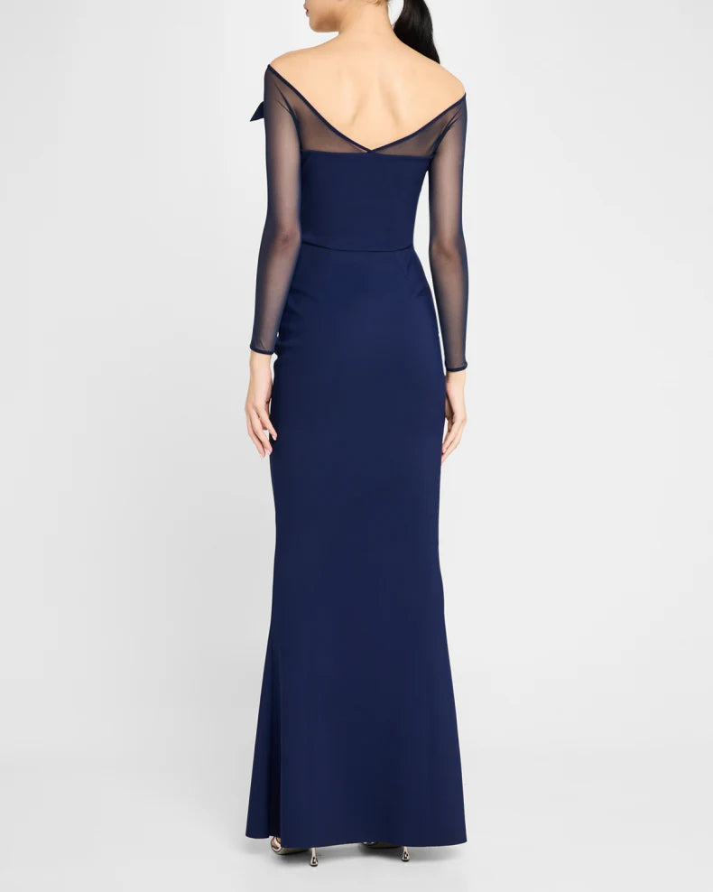 Saori Off-Shoulder Illusion Mermaid Gown Beautiful and charming simple and unique design