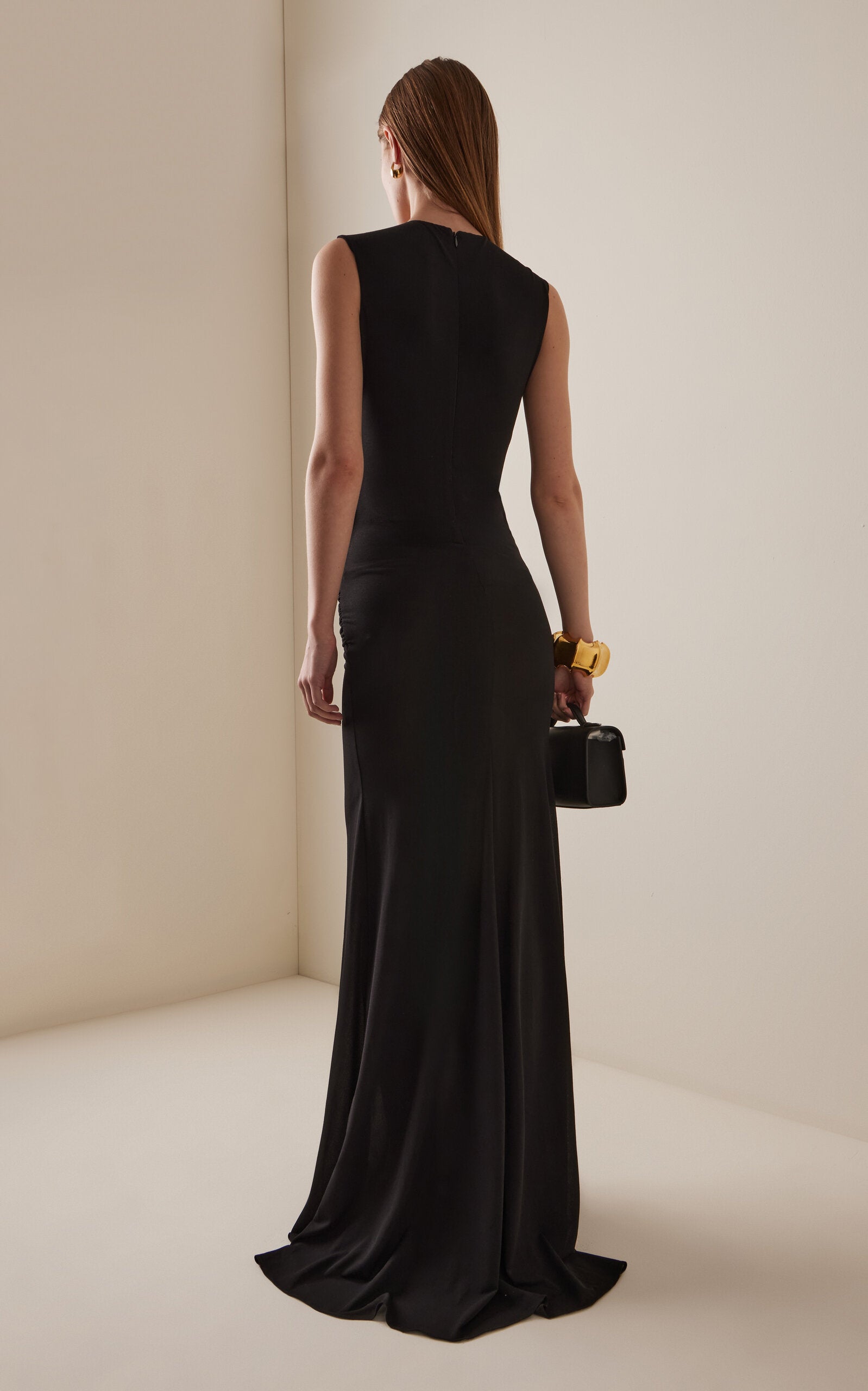 Cut-out Draped Jersey Gown Gentle beautiful and grand