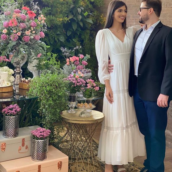 White Prom Dress Formal Evening Graduation Dress