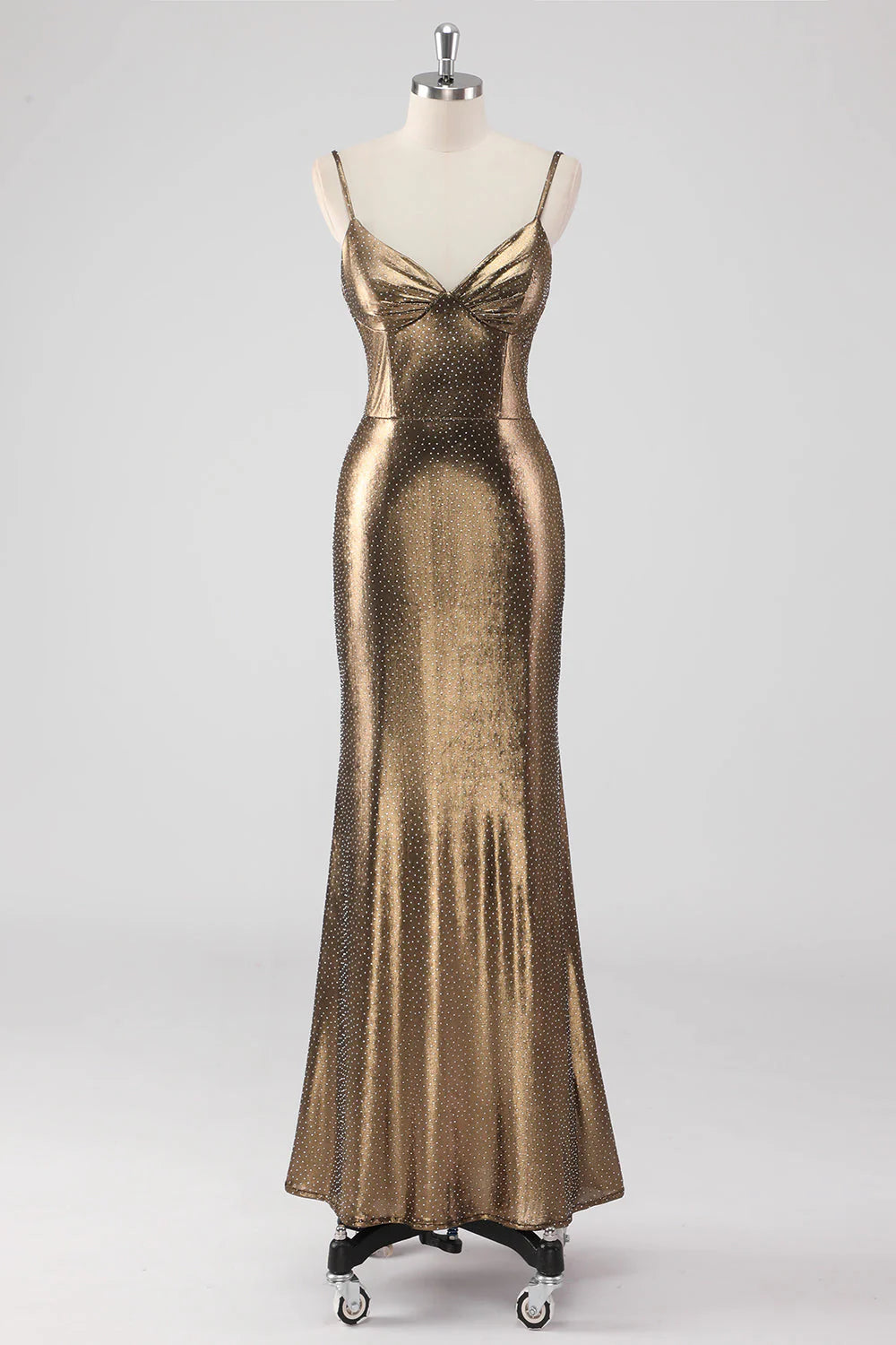 Mermaid Spaghetti Straps Long Formal Dress with Beading