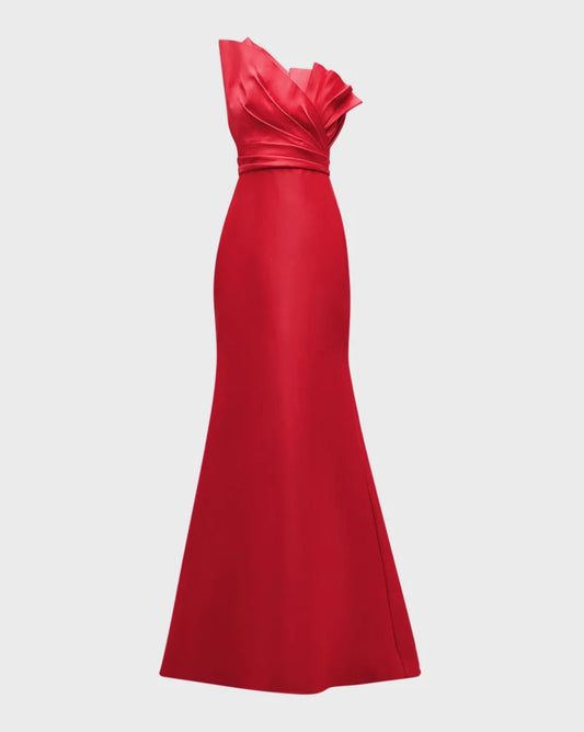 Strapless Pleated Trumpet Gown Charming and unique design Beautiful generous simple