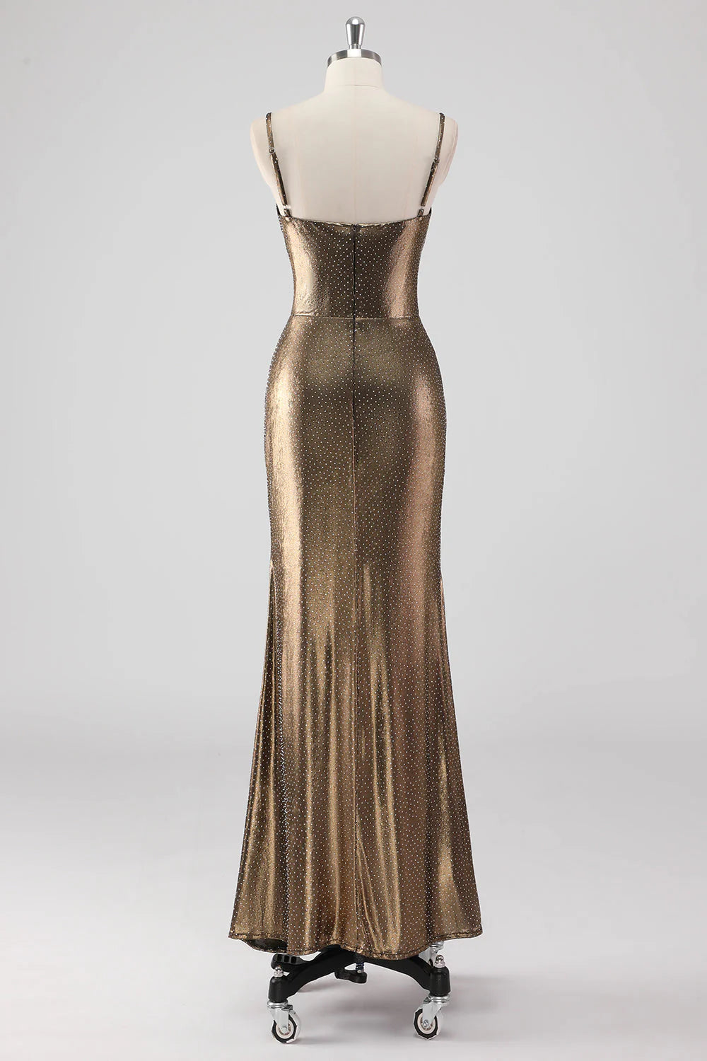 Mermaid Spaghetti Straps Long Formal Dress with Beading