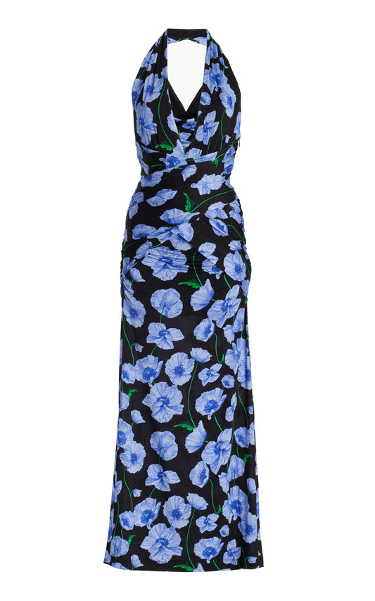 Ruched Jersey Halter Midi Dress Full of charm simple and atmospheric