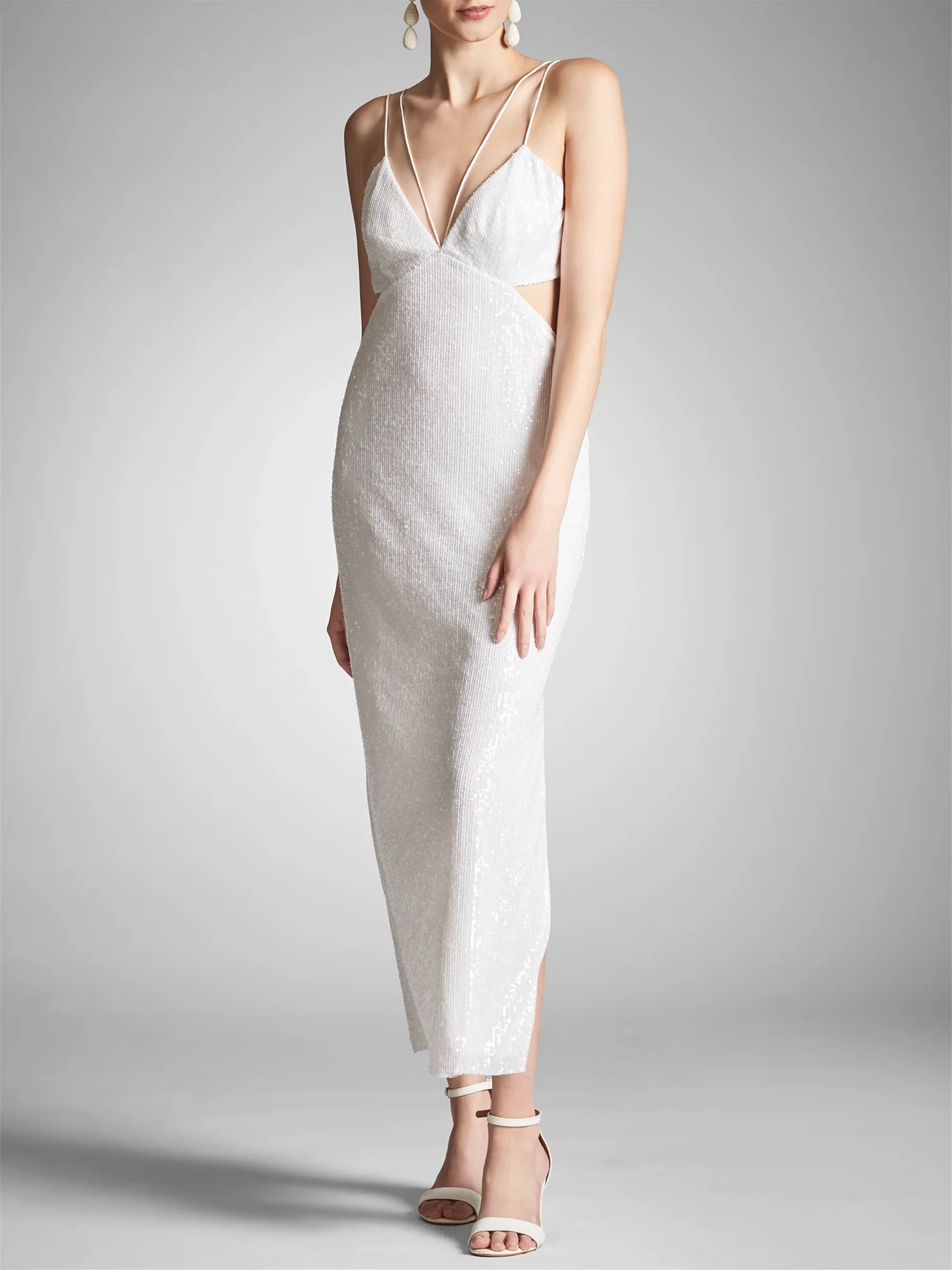 Column Spaghetti Straps Ankle-Length Homecoming Dresses Simple gentle beautiful and unique design Simple gentle beautiful and unique design