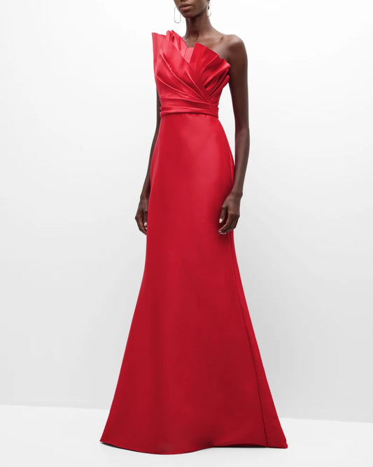 Strapless Pleated Trumpet Gown Charming and unique design Beautiful generous simple