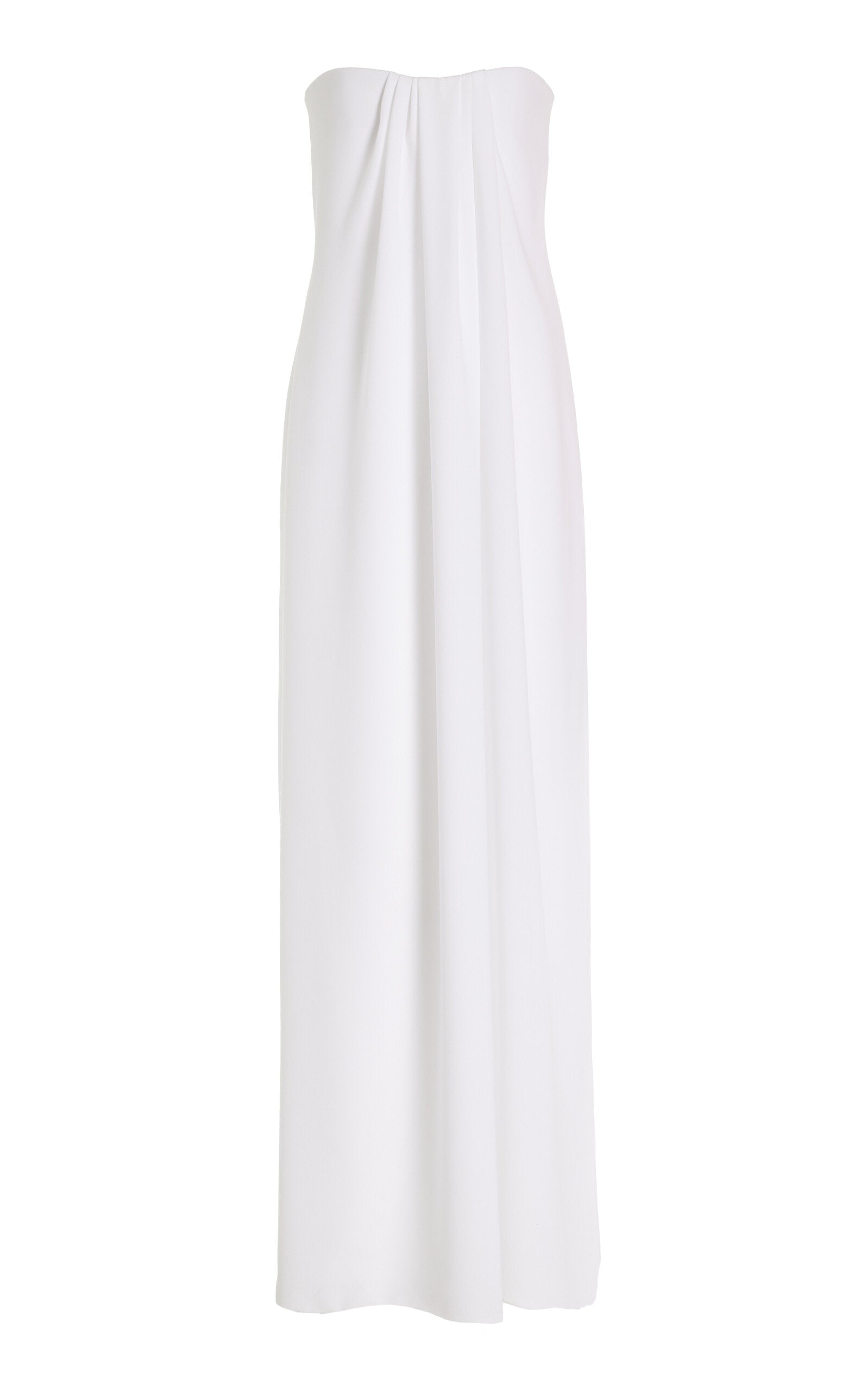 Draped Crepe Strapless Gown Gentle beautiful and grand