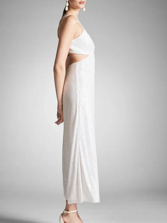 Column Spaghetti Straps Ankle-Length Homecoming Dresses Simple gentle beautiful and unique design Simple gentle beautiful and unique design