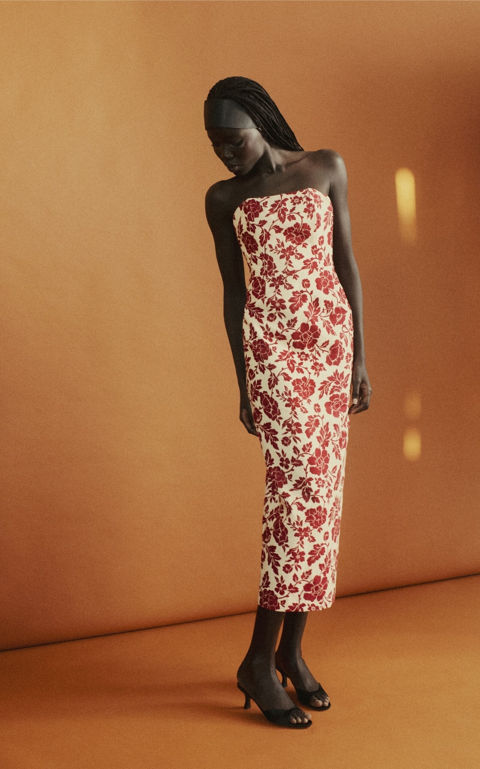 Exclusive Romeo Bow-Detailed Linen Midi Dress Full of charm simple and atmospheric