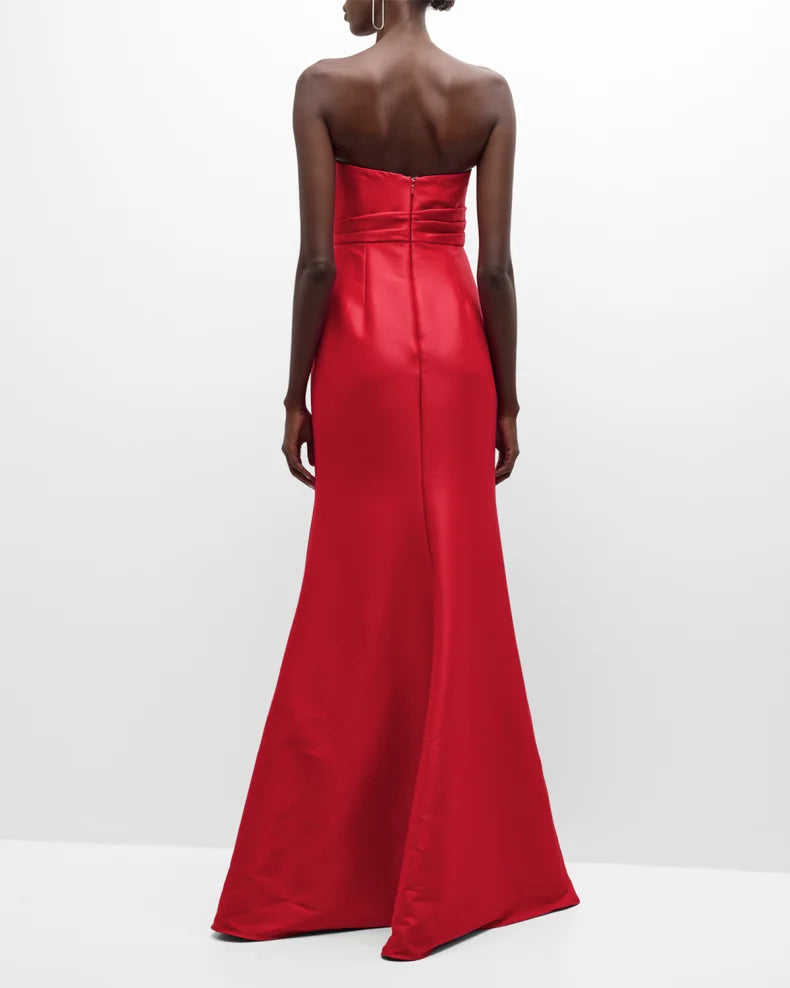Strapless Pleated Trumpet Gown Charming and unique design Beautiful generous simple