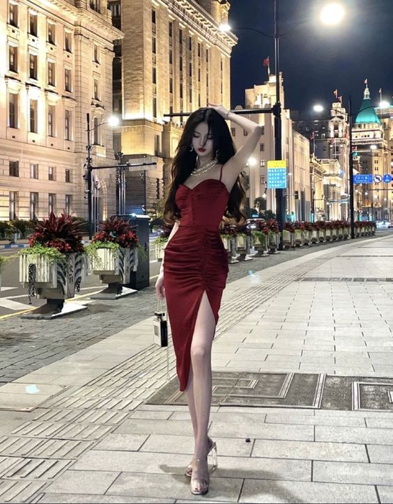 Burgundy Prom Evening Party Dresses Simple elegant gentle