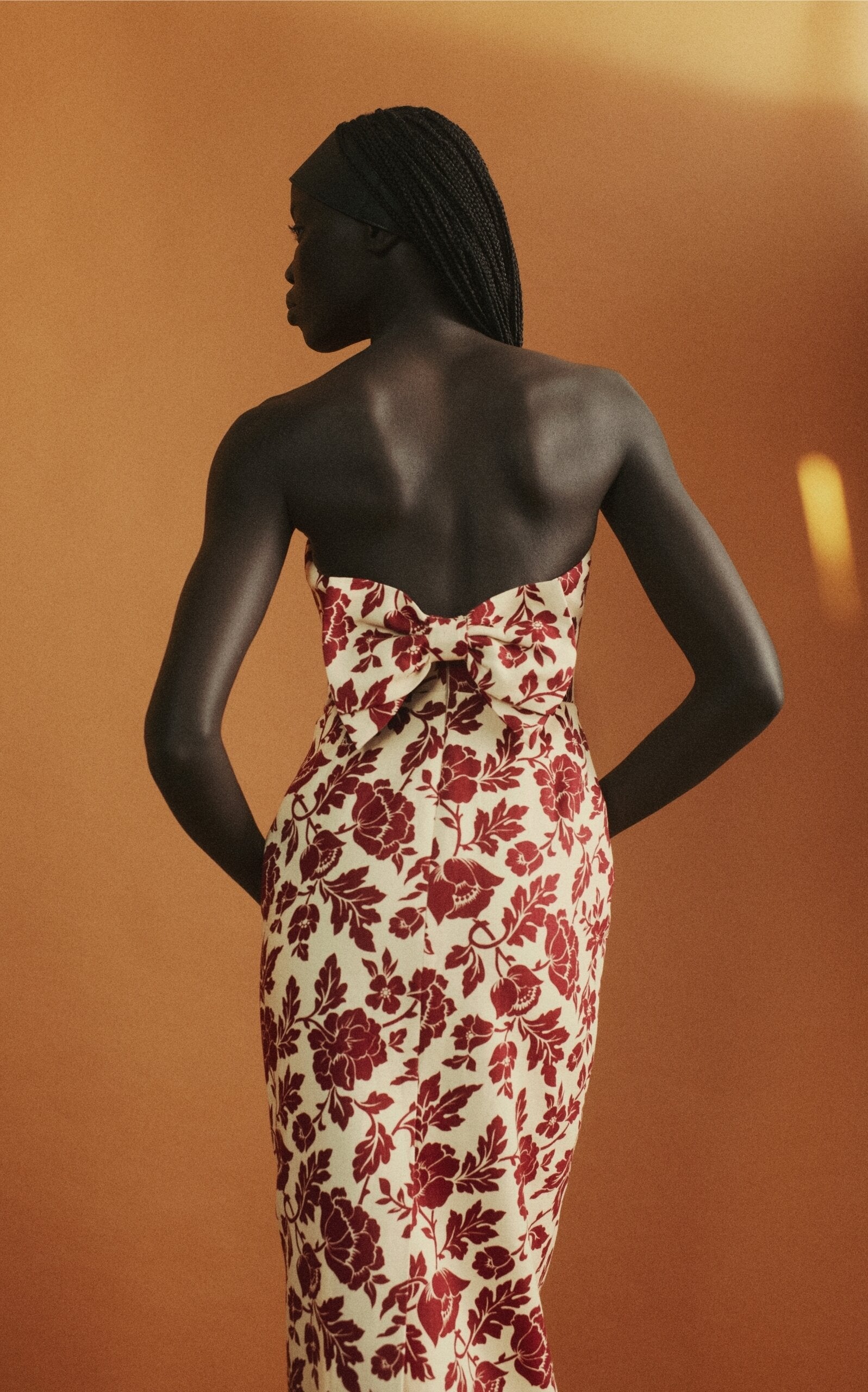 Exclusive Romeo Bow-Detailed Linen Midi Dress Full of charm simple and atmospheric