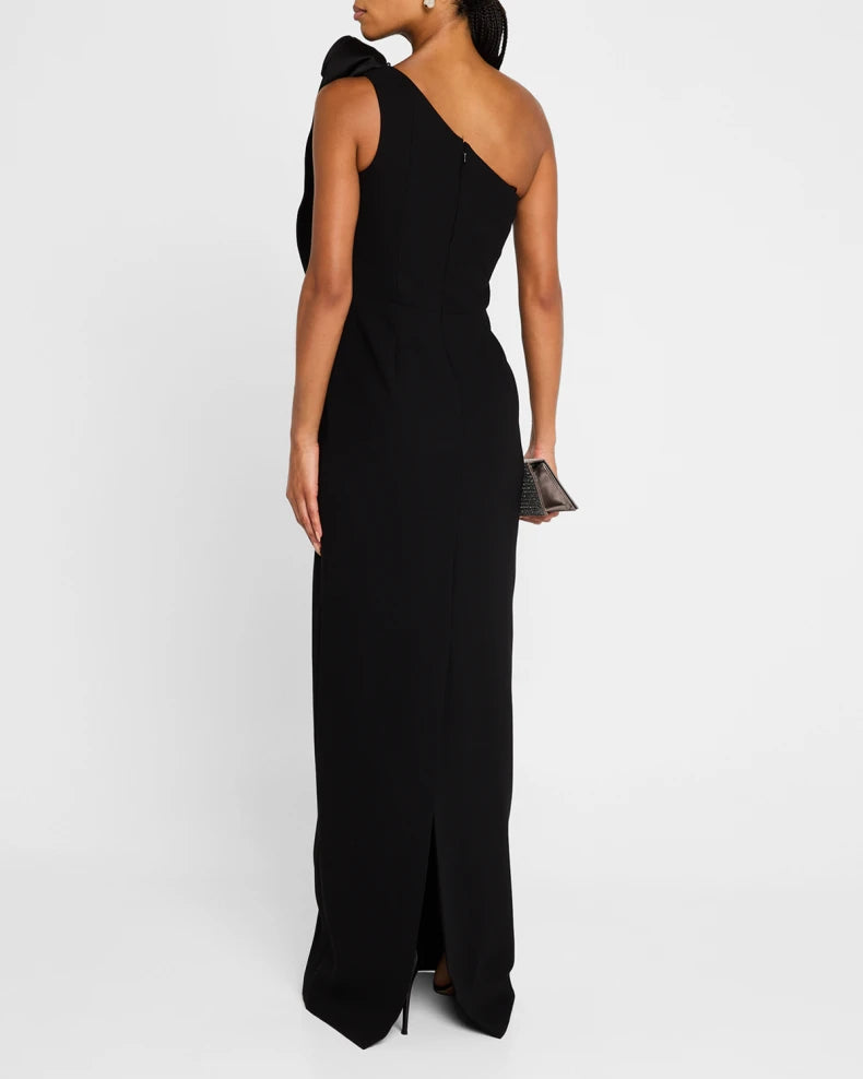 Charming and unique design Beautiful generous simple One-Shoulder Beaded Column Gown