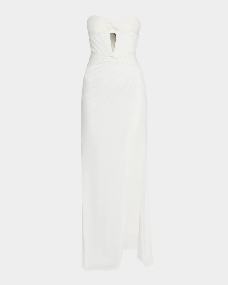 Strapless Cutout Twist-Front Column Gown Beautiful and charming simple and unique design