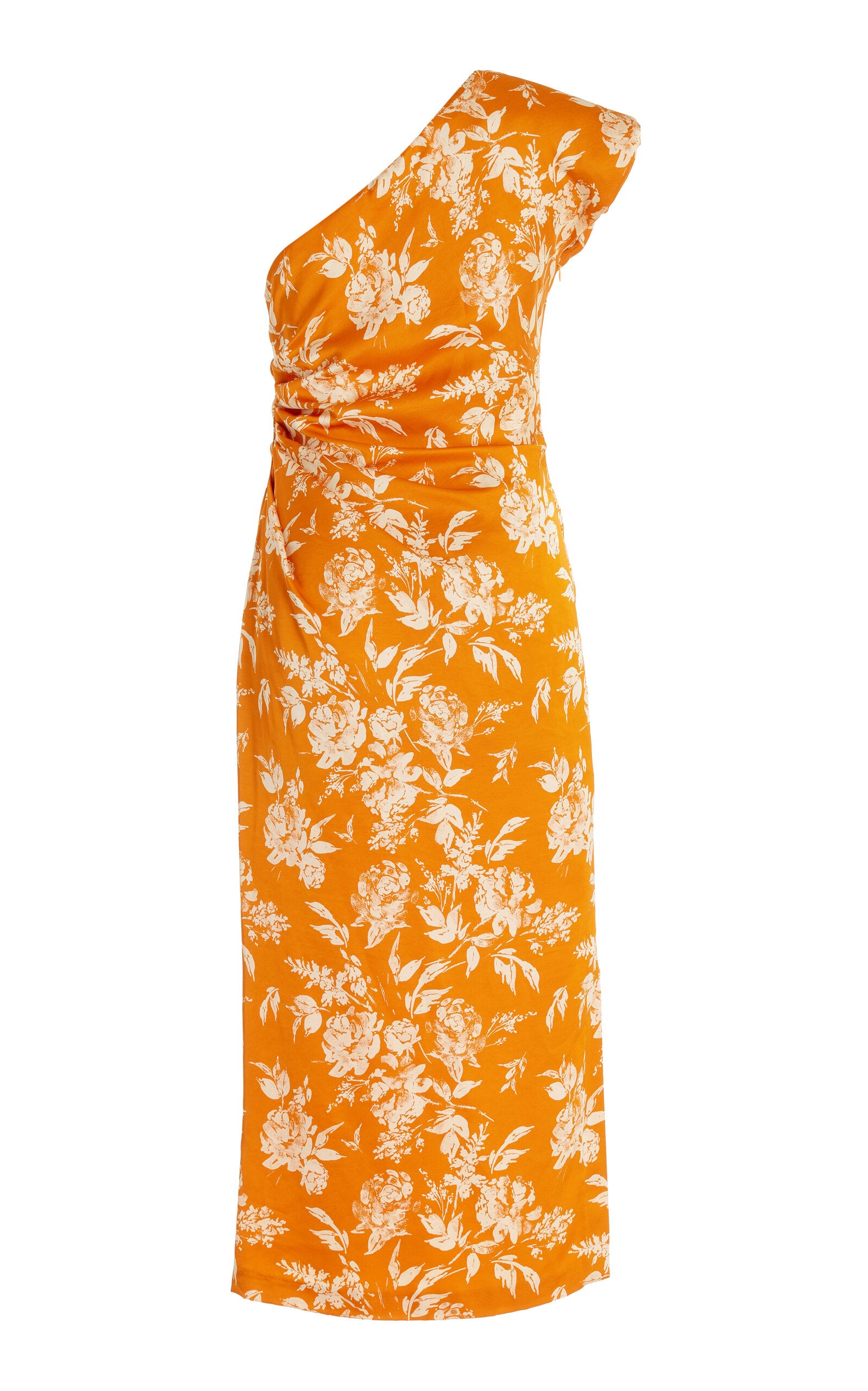 Pad Me One-Shoulder Midi Dress Simple gentle beautiful and grand