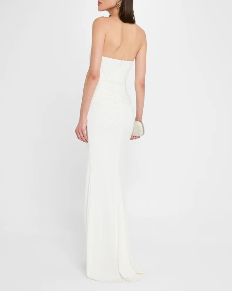 Strapless Cutout Twist-Front Column Gown Beautiful and charming simple and unique design