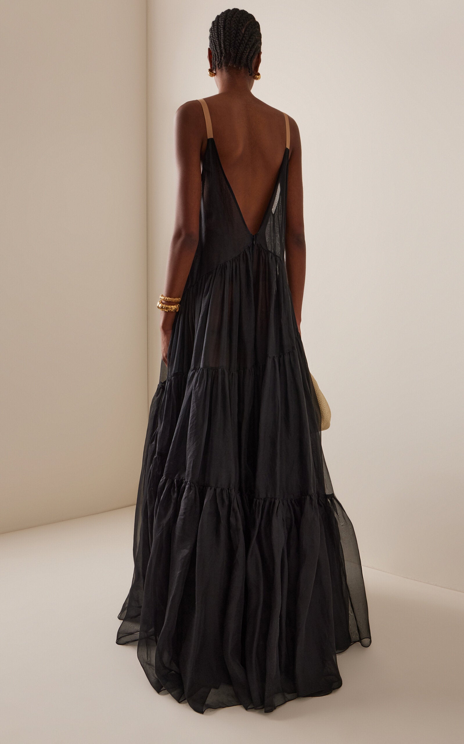 Exclusive Theatre for Dreamers Tiered Silk Gown