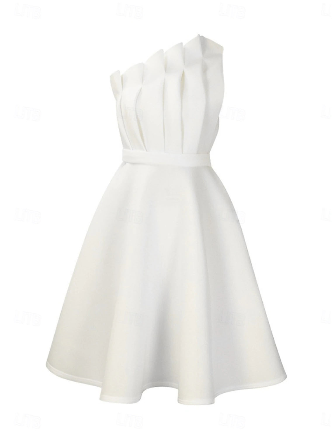 Women's Mini Dress A Line Dress Off The Shoulder Dress Elegant Party Cocktail Outdoor Party Wedding Guest Regular Fit Graphic Sleeveless One Shoulder White Pink Red Green Summer