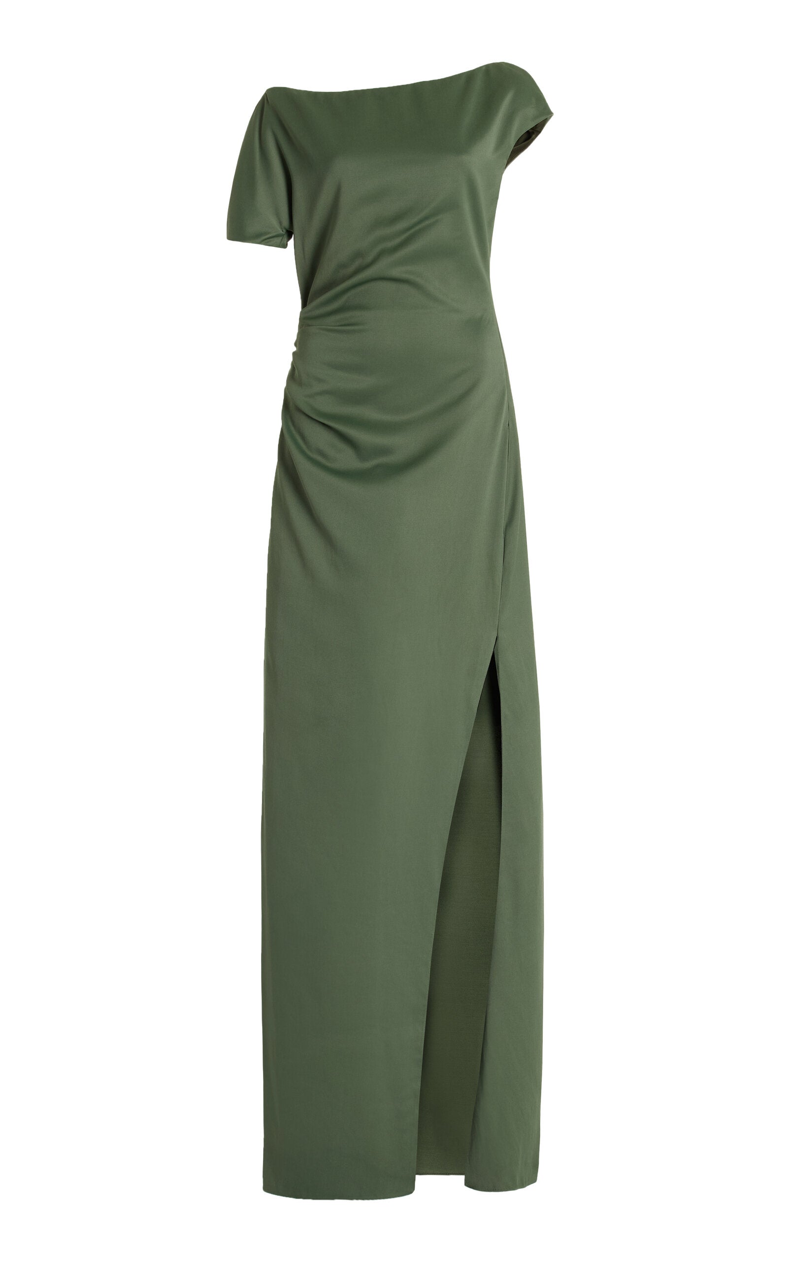 Party Dresses Asymmetric Satin Maxi Dress Gentle beautiful and grand