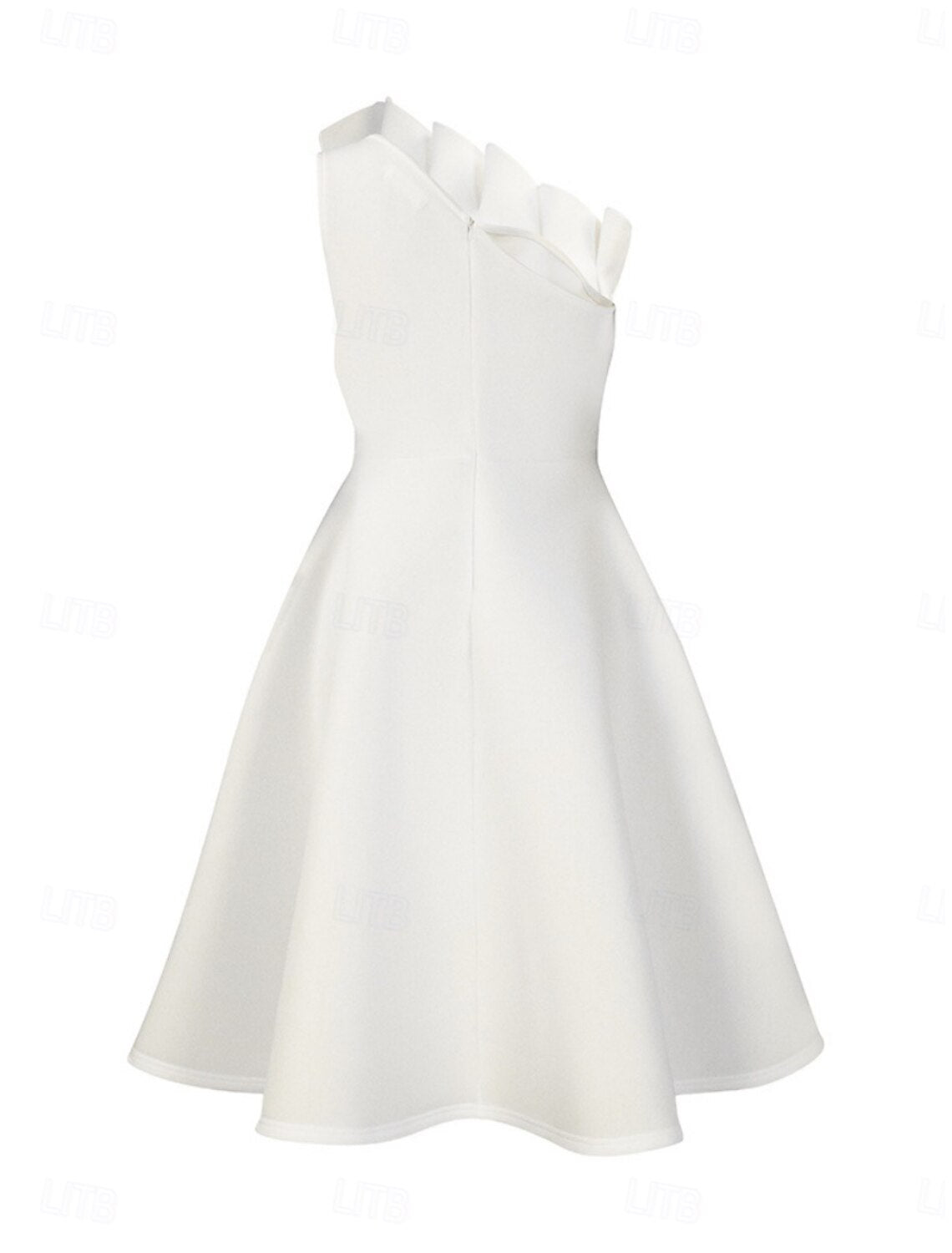 Women's Mini Dress A Line Dress Off The Shoulder Dress Elegant Party Cocktail Outdoor Party Wedding Guest Regular Fit Graphic Sleeveless One Shoulder White Pink Red Green Summer