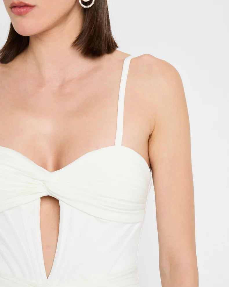 Strapless Cutout Twist-Front Column Gown Beautiful and charming simple and unique design