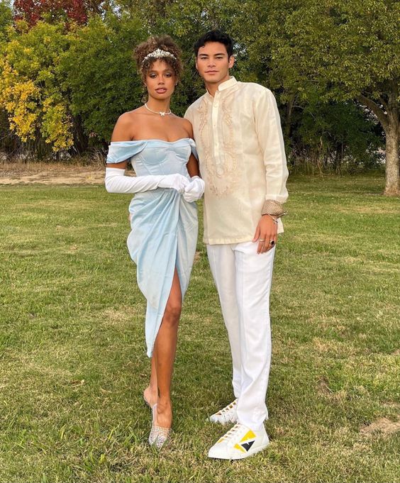 Light Blue evening dresses elegant party gown for