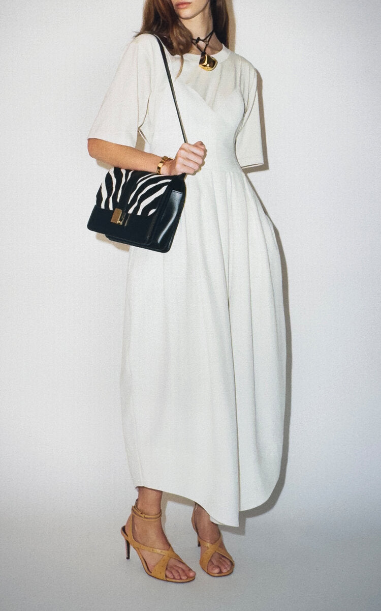 Sleeveless Linen Midi Dress Full of charm simple and atmospheric