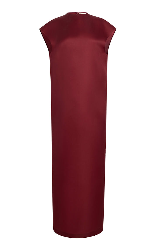 Simple gentle beautiful and grand Lohan Mockneck Silk Maxi Dress