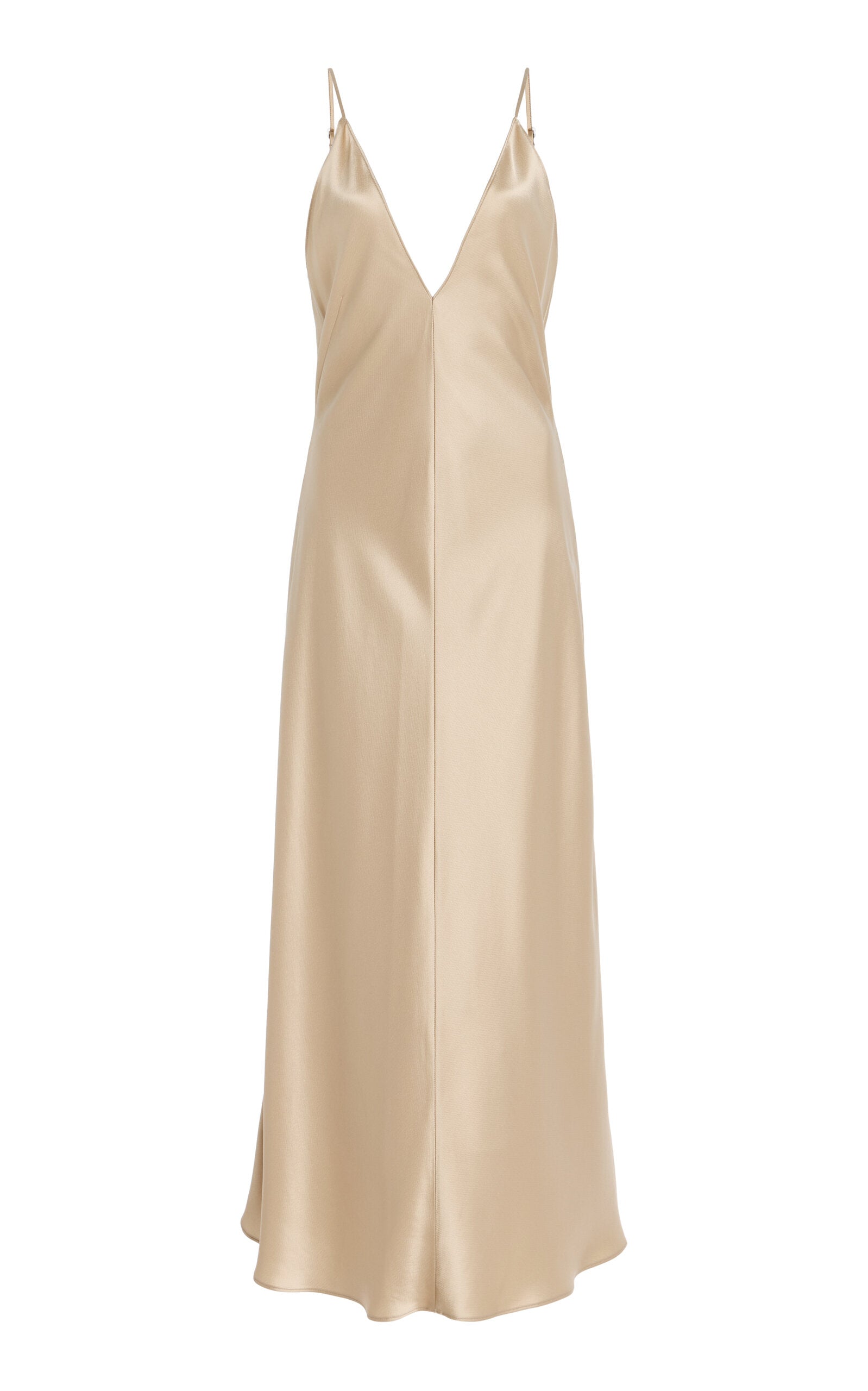 Satin Midi Slip Dress Full of charm simple and atmospheric