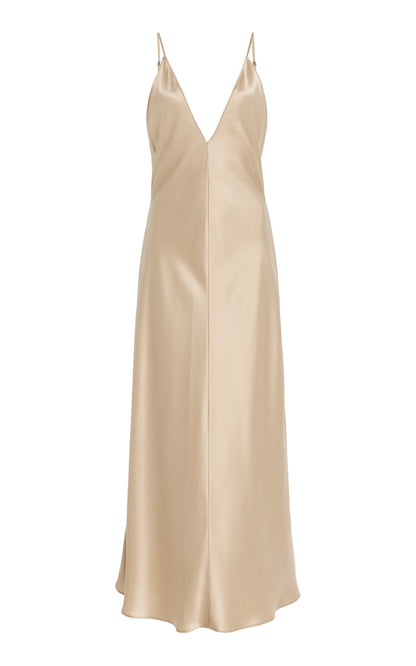 Satin Midi Slip Dress Full of charm simple and atmospheric