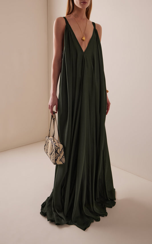 Exclusive Theatre for Dreamers Parachute Silk Dress Gentle beautiful and grand